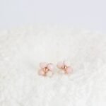 Pink Opal Four Leaf Clover Earrings