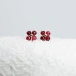 Red Jasper Four Leaf Clover Earrings
