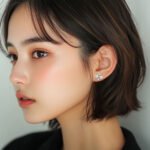 Silver and White Pearl Snowflake Earrings