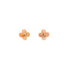 Golden sunstone Four Leaf Clover Earrings, gemstones